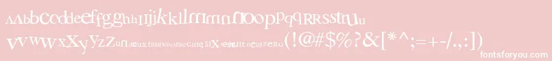 フォント3Grammes5 – ピンクの背景に白い文字