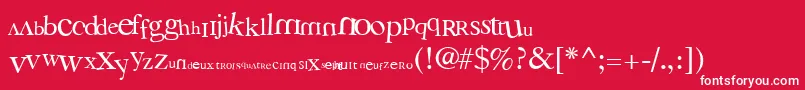 3Grammes5 Font – White Fonts on Red Background