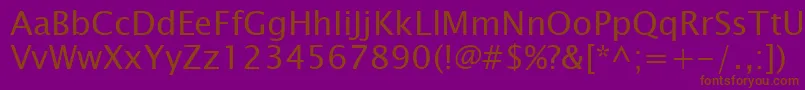 L106460 Font – Brown Fonts on Purple Background