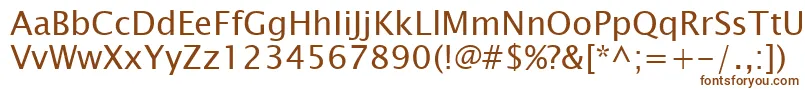 L106460 Font – Brown Fonts on White Background