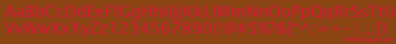 L106460 Font – Red Fonts on Brown Background