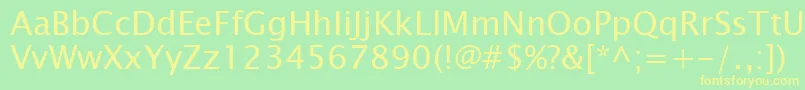 フォントL106460 – 黄色の文字が緑の背景にあります