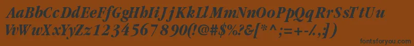 GaramondblackcondsskItalic Font – Black Fonts on Brown Background