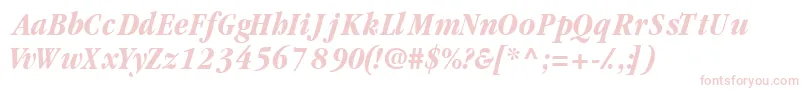 GaramondblackcondsskItalic Font – Pink Fonts on White Background
