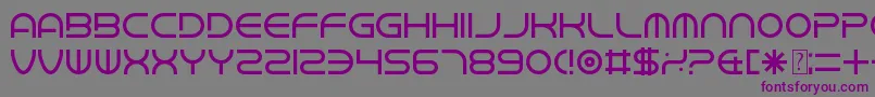 Czcionka Chandstate – fioletowe czcionki na szarym tle