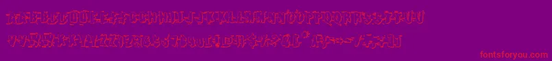 Earthshake3D Font – Red Fonts on Purple Background