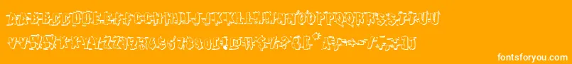 Earthshake3D Font – White Fonts on Orange Background