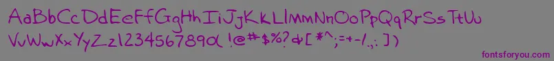 Шрифт Lehn018 – фиолетовые шрифты на сером фоне