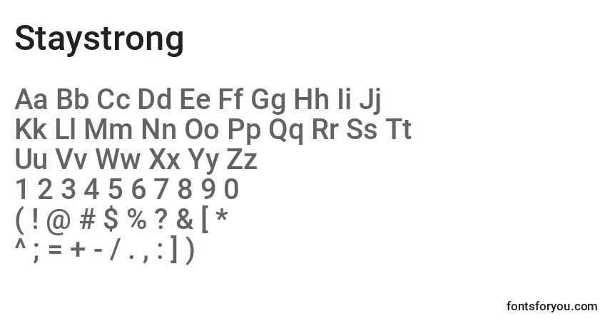Fuente Staystrong - alfabeto, números, caracteres especiales
