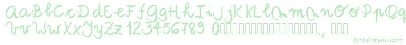 フォントTanaestelbrushscript01Regular – 白い背景に緑のフォント