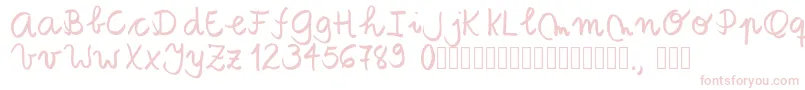 フォントTanaestelbrushscript01Regular – ピンクのフォント