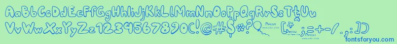 80erfinaldemo Font – Blue Fonts on Green Background