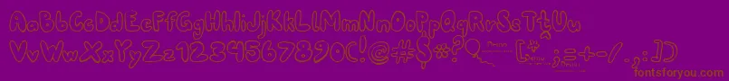 80erfinaldemo Font – Brown Fonts on Purple Background