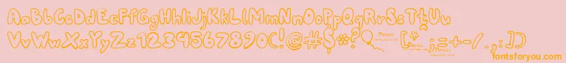 80erfinaldemo Font – Orange Fonts on Pink Background