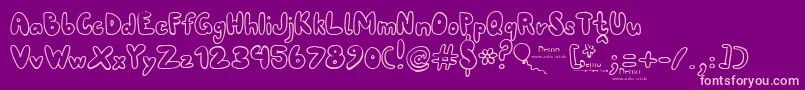 En savoir plus sur la police 80erfinaldemo Police 80erfinaldemo – polices roses sur fond violet