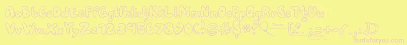 80erfinaldemo Font – Pink Fonts on Yellow Background