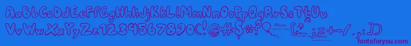 80erfinaldemo Font – Purple Fonts on Blue Background
