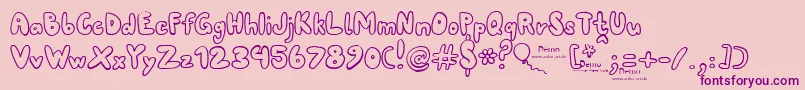 80erfinaldemo Font – Purple Fonts on Pink Background