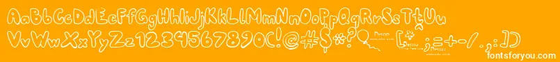 80erfinaldemo Font – White Fonts on Orange Background