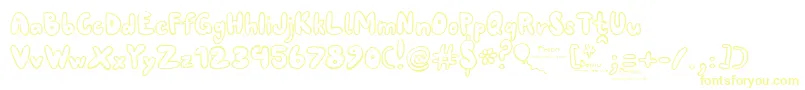 80erfinaldemo Font – Yellow Fonts on White Background