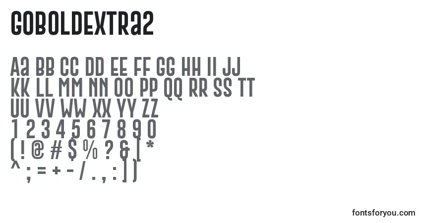 Шрифт GoboldExtra2 – алфавит, цифры, специальные символы