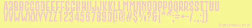 GoboldExtra2フォントについての詳細 フォントGoboldExtra2 – ピンクのフォント、黄色の背景