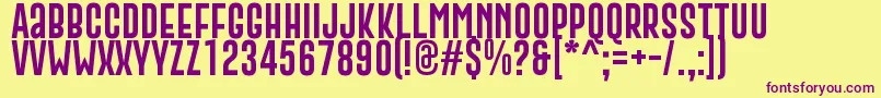 GoboldExtra2 Font – Purple Fonts on Yellow Background