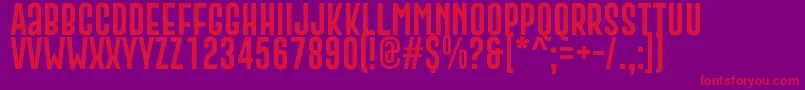 GoboldExtra2 Font – Red Fonts on Purple Background