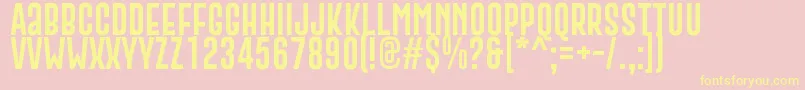 GoboldExtra2 Font – Yellow Fonts on Pink Background