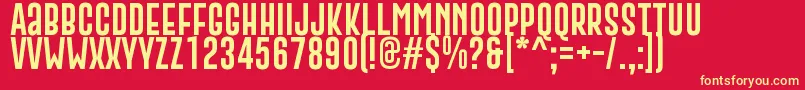 GoboldExtra2 Font – Yellow Fonts on Red Background