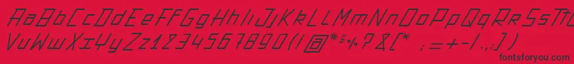 ActionProtocol Font – Black Fonts on Red Background