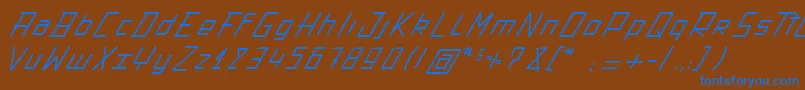 ActionProtocol Font – Blue Fonts on Brown Background