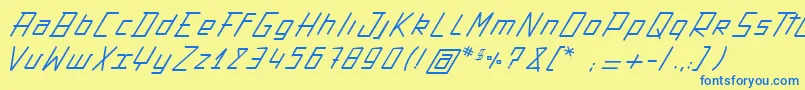 フォントActionProtocol – 青い文字が黄色の背景にあります。