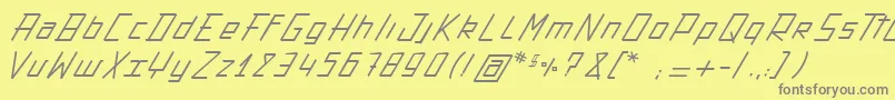 ActionProtocol-Schriftart – Graue Schriften auf gelbem Hintergrund