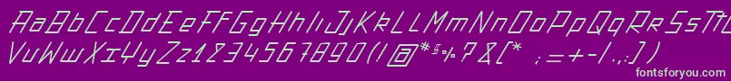 フォントActionProtocol – 紫の背景に緑のフォント