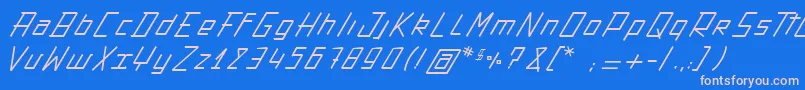 フォントActionProtocol – ピンクの文字、青い背景