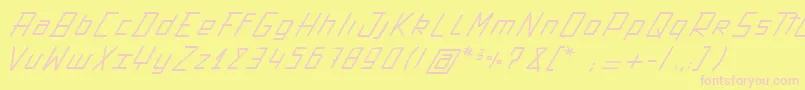 fuente ActionProtocol – Fuentes Rosadas Sobre Fondo Amarillo