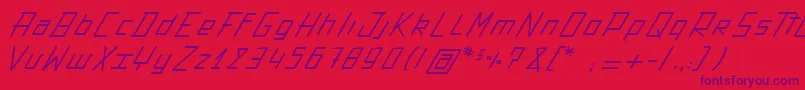 ActionProtocol Font – Purple Fonts on Red Background