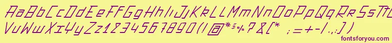 フォントActionProtocol – 紫色のフォント、黄色の背景