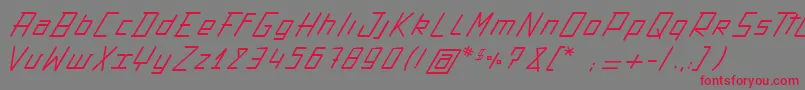 ActionProtocol Font – Red Fonts on Gray Background
