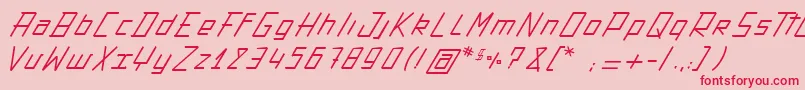 ActionProtocol Font – Red Fonts on Pink Background