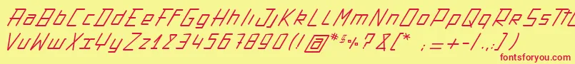 ActionProtocol Font – Red Fonts on Yellow Background