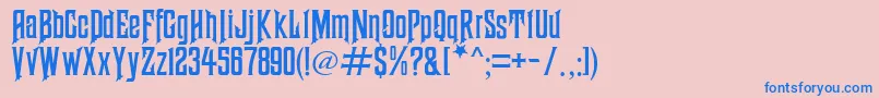 HauntedMouseAlt Font – Blue Fonts on Pink Background