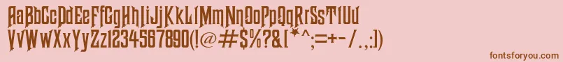 HauntedMouseAlt Font – Brown Fonts on Pink Background
