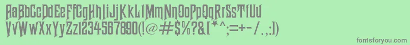 HauntedMouseAlt Font – Gray Fonts on Green Background