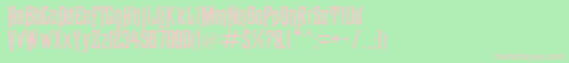 Czcionka HauntedMouseAlt – różowe czcionki na zielonym tle