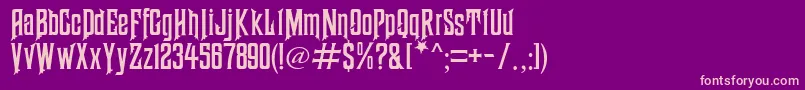HauntedMouseAlt Font – Pink Fonts on Purple Background