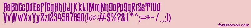 HauntedMouseAlt Font – Purple Fonts on Pink Background