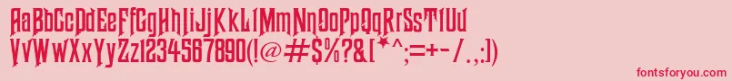 HauntedMouseAlt Font – Red Fonts on Pink Background