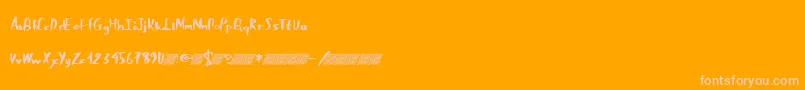 Smokingparadise Font – Pink Fonts on Orange Background
